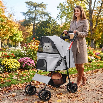 poussette pour chat sécurisée et pliable pour les promenades