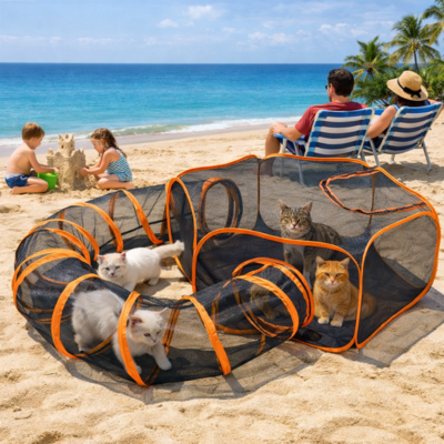 tunnel pour chat plage