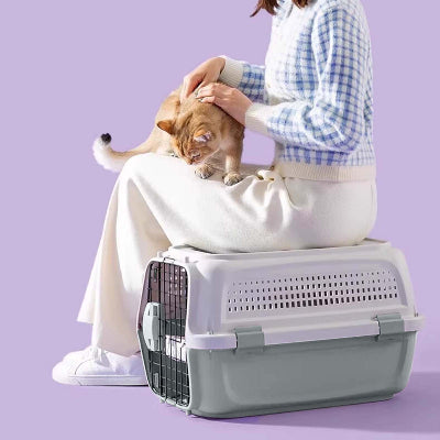 Cage de Transport Pour Chat PetFlightCase Gris image