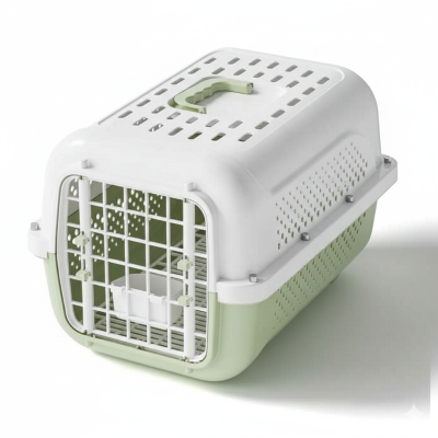 caisse de transport chat verte