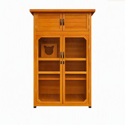 catio balcon avec armoire de rangement bois naturel