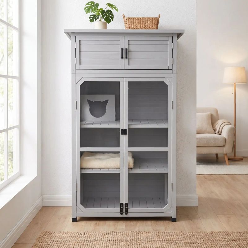 catio balcon avec armoire de rangement vue intérieure