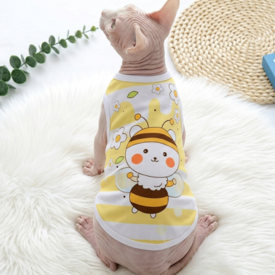 chandails pour chats sphynx abeille vue de dos