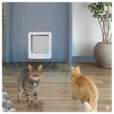 chatière électronique avec puce RFID avec accès visible pour les chats
