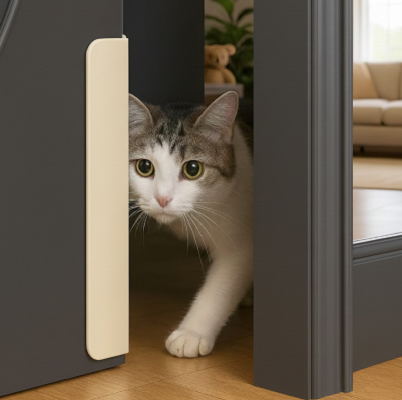 chatière entrée libre montrant chat entrant