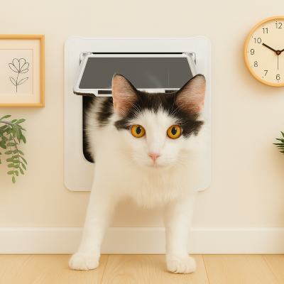 chatière installation rapide chat sortant salon