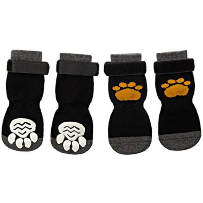 chaussettes antidérapantes chat jaune