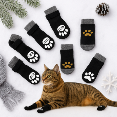 chaussettes antidérapantes chat modèles