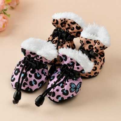 chaussettes antidérapantes léopard ou papillon