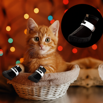 chaussures pour chat Protège-pattes antidérapantes réfléchissantes