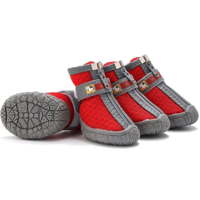 chaussures pour chat Protège-pattes antidérapantes rouges