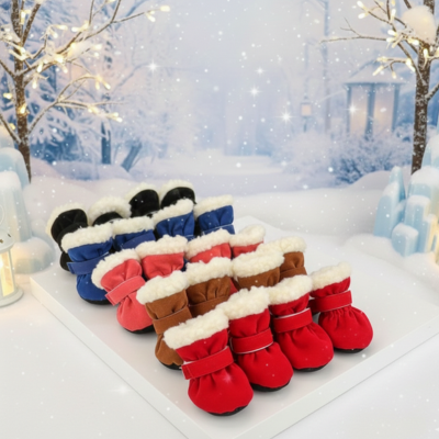chaussures pour chat antidérapantes en peluche couleurs disponibles