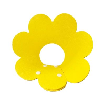 collerette chat fleur jaune