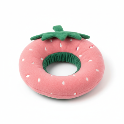 collerette pour chat Peluche fraise