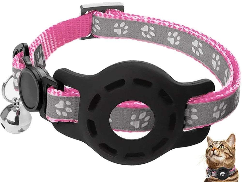 collier gps chat Carlos variante rose