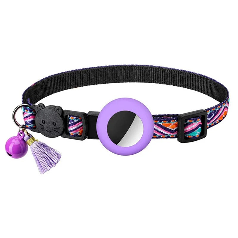 collier gps chat Mojave variante lilas
