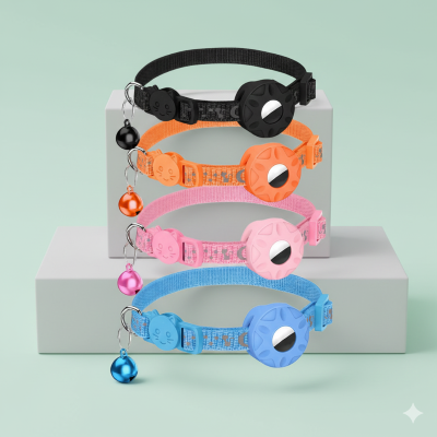 collier gps chat céleste quatre couleurs disponibles