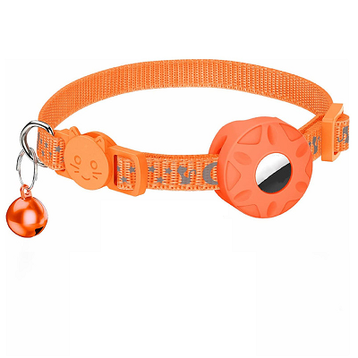 collier gps chat céleste variante orange