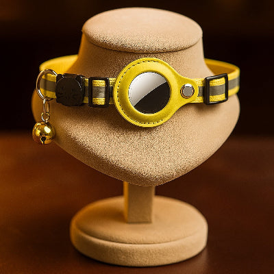 collier gps chat charlie jaune présentoir