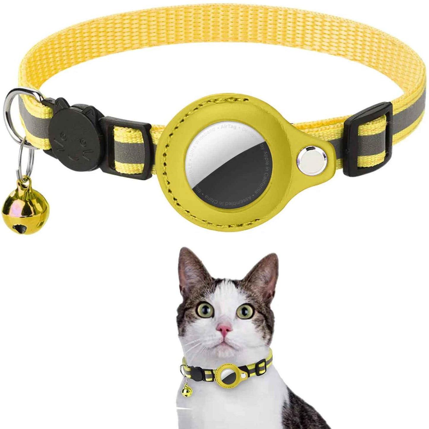 collier gps chat charlie jaune