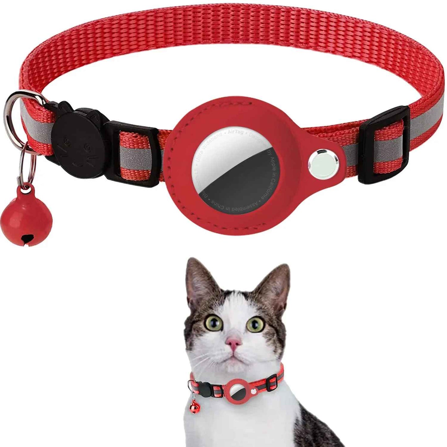 collier gps chat charlie rouge