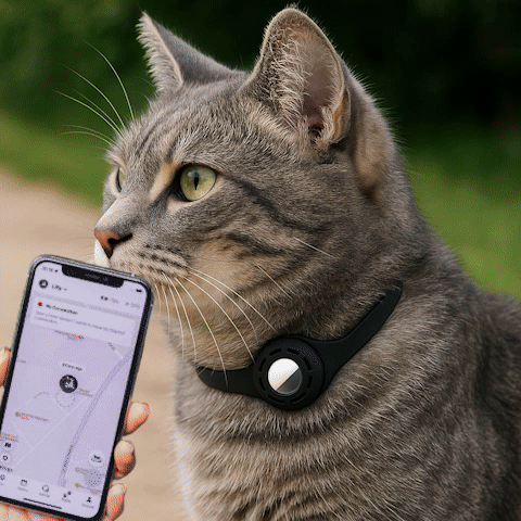 collier gps chat silicone