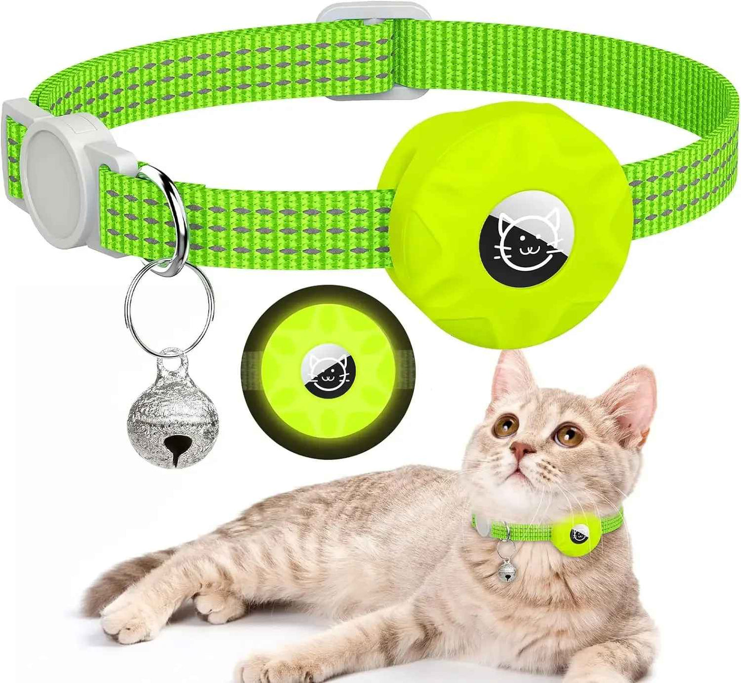 collier gps chat waldo vert menthe