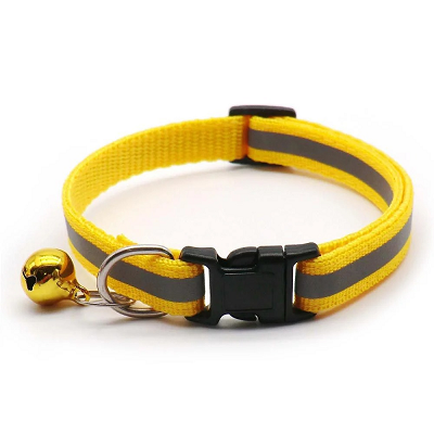 collier réfléchissant chat nocturne jaune