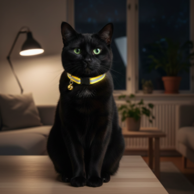 collier réfléchissant chat