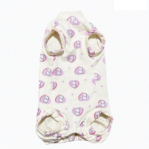 combinaison pour chat beige et rose