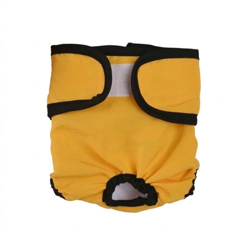 couche pour chat réutilisation lavable jaune