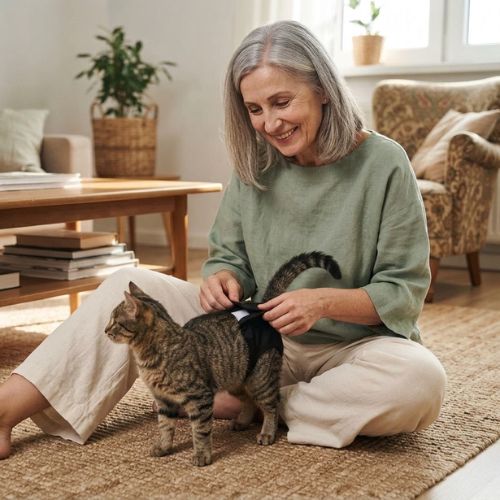 couche pour chat réutilisable