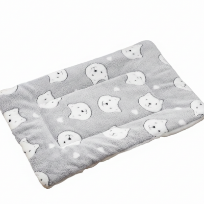 coussin pour chat frileux gris