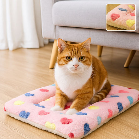 couverture polaire pour chat doudouchat rose amour chat roux