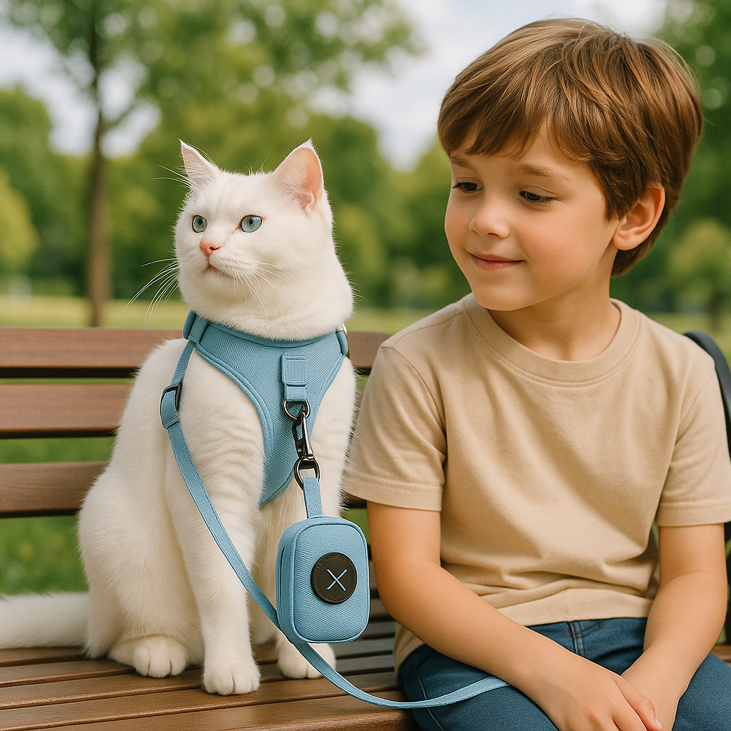 distributeur sacs a dejections pochettepoopaway imageIA garcon