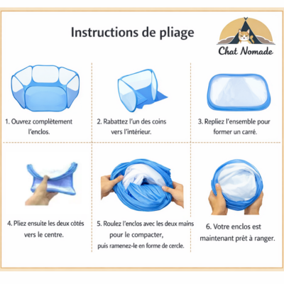 enclos grillagé pour chat instructions de pliage