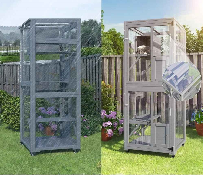 enclos pour chat catio explorchat impermeable transparent