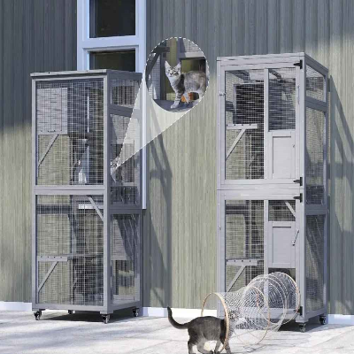 enclos pour chat catio explorchat tunnel