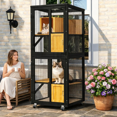 enclos pour chat extérieur Catio à la fenêtre
