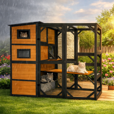 enclos pour chat extérieur imperméable