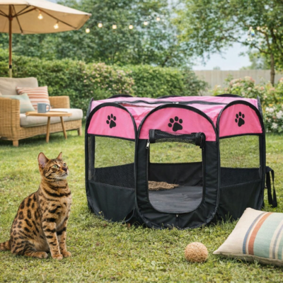 enclos pour chat extérieur pour jouer