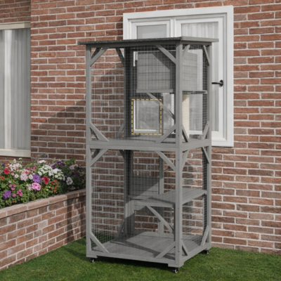 enclos pour chats fenêtre