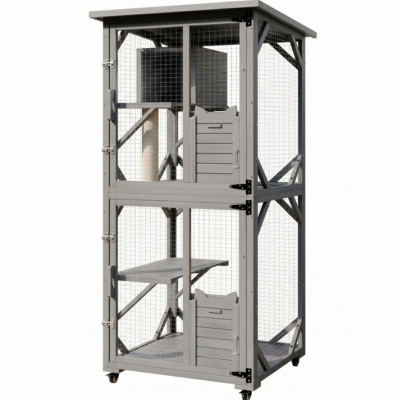 enclos pour chats Bois