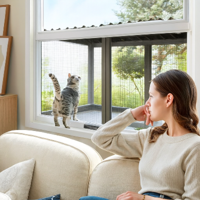 enclos sécurisé pour chat PeekabooCat photo