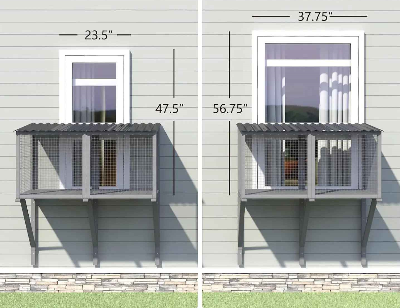 enclos sécurisé pour chat catio peekaboocat fenetres dimensions diverses
