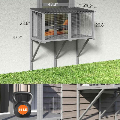 enclos sécurisé pour chat catio peekaboocat poids charpente dimensions