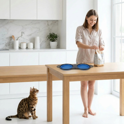 gamelle pour chat silicone à plat