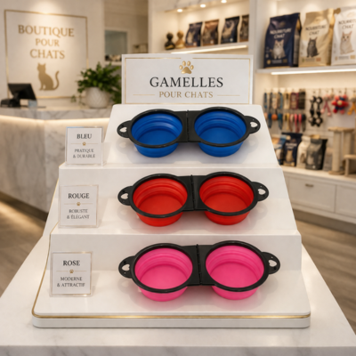 gamelle pour chat silicone couleurs disponibles