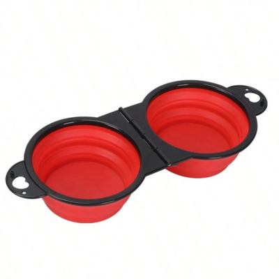 gamelle pour chat silicone rouge
