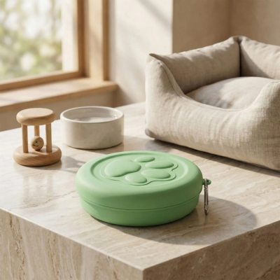 gamelle pour chat plastique verte